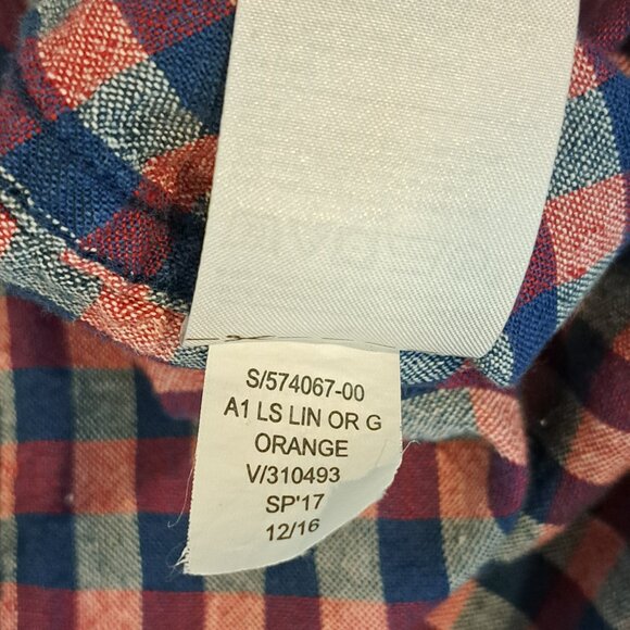 Banana Republic Men's Medium Linen Standard Fit Long Sleeve Button Down Shirt - Picture 9 of 14